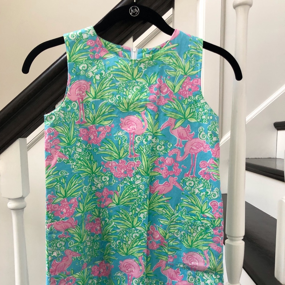 Lilly Pulitzer Girls Shift Dress Snow Birds 7